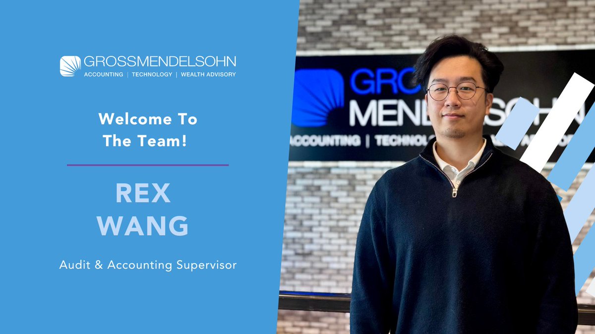 Welcome Rex Wang — the newest member of our Virginia audit &amp; accounting team! 👋 Are you interested in joining the Gross Mendelsohn team? Check out our open positions hubs.li/Q03YmN8j0.