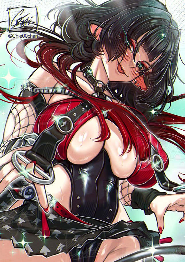 Closeup of the sassy rat!~ 🖤❤ Jane Doe's new swimsuit is elite #zzzero #ゼンゼロ