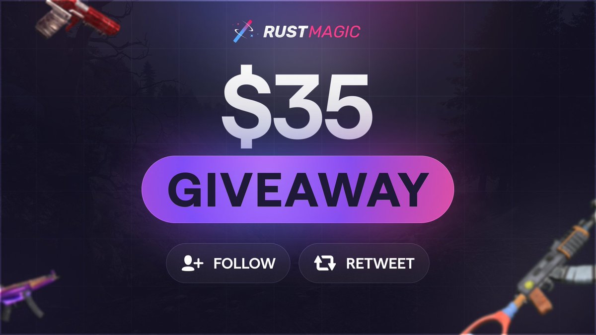 $35.00 Crypto Giveaway 🎁

✅ Follow me + <a href="/RustMagicCom/">RustMagic.com</a>
✅ Retweet
✅ Tag a friend

Rolls in 5 days! ⏰