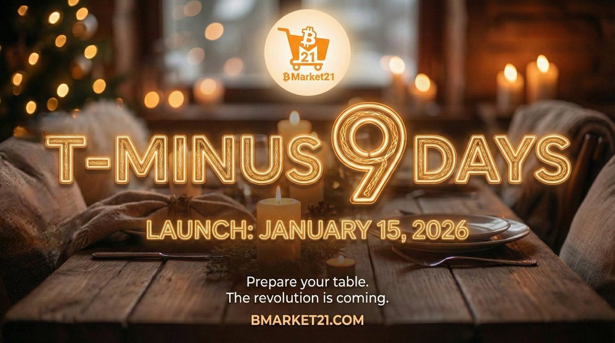 9 days to go 🚀⏳️
​Bitcoin finally tastes like freedom (and fine craftsmanship). 🍯🥓🍺
​We’re not just launching a site; we’re feeding the revolution. Save the date: 15.01.2026.
​The feast begins here: 👇 
bmarket21.com

​#BitcoinRevolution #ArtisanFood #ProofOfWork