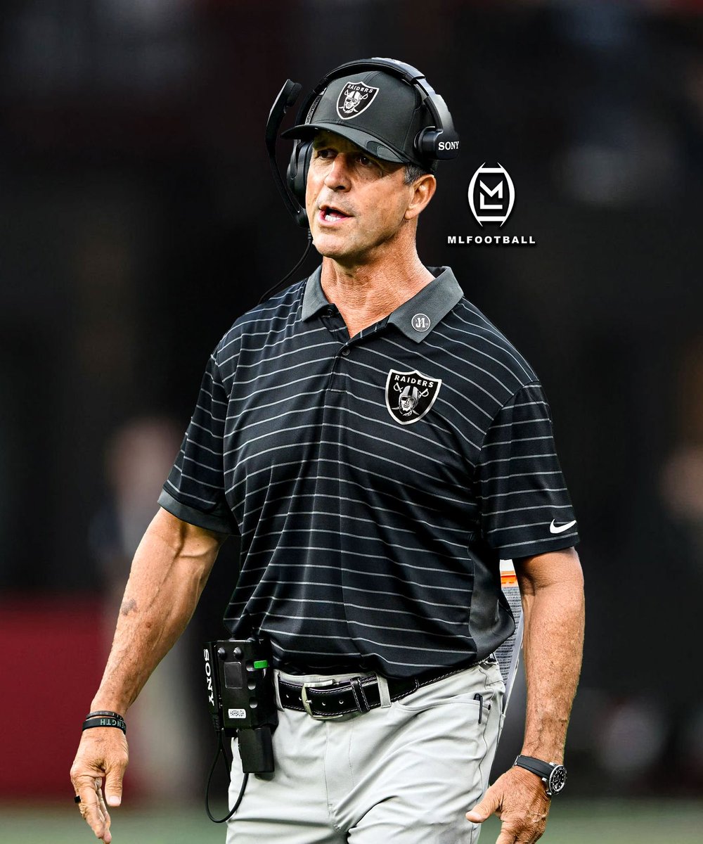 MLFootball's tweet photo. SHOULD THE #RAIDERS HIRE JOHN HARBAUGH AS THEIR HEAD COACH…?

John has been the Baltimore HC for the last 18 seasons, leading them to the playoffs nearly every year.

Harbaugh is a future Hall of Famer and 63 years old.

Vegas has the #1 pick and $100+ million in free agency. https://t.co/GfGAyW9r7h