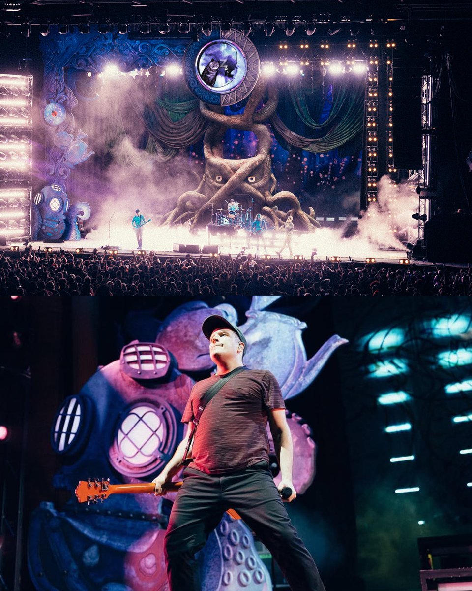 FAZMAGORIA's tweet photo. Creative set design for @falloutboy world tour + stage visuals!! Created this giant mystical inflatable wizard tree designed in 3D along with a giant whimsical set reflecting night and day🌚🌝 more bts below: https://t.co/7o3Tmh89Db