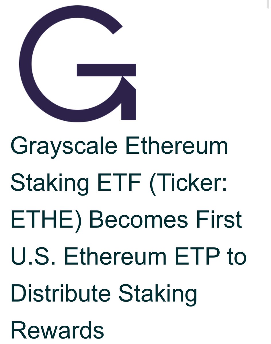 🚨 ATTENTION 🚨 Grayscale just became the first U.S spot crypto ETF to pay  staking rewards. $0.083 per share in cash from rewards earned Oct to Dec  2025 😱😱😱 $ETH