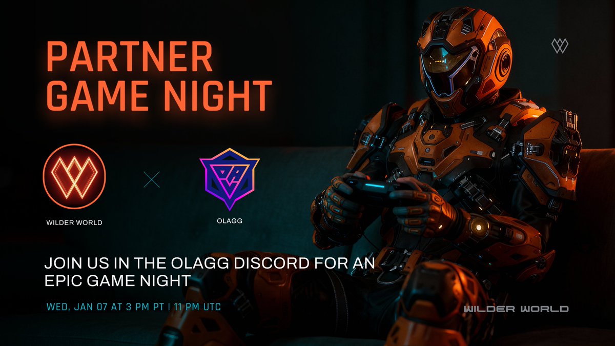 wildernation369's tweet photo. 🎮OLA GG GAME NIGHT: 1 HR AWAY🎮

📍 Location: OLA GG Discord
🔗 OLA GG Discord: https://t.co/IDySVnvt1e
🗓️ Time: 3PM PT/ 11PM UTC

🙌 Play, chat, and win some $WILD prizes when
@WilderWorld Super Early Access teams up with @OLAGuildGamesBR! https://t.co/i3exmsds0v