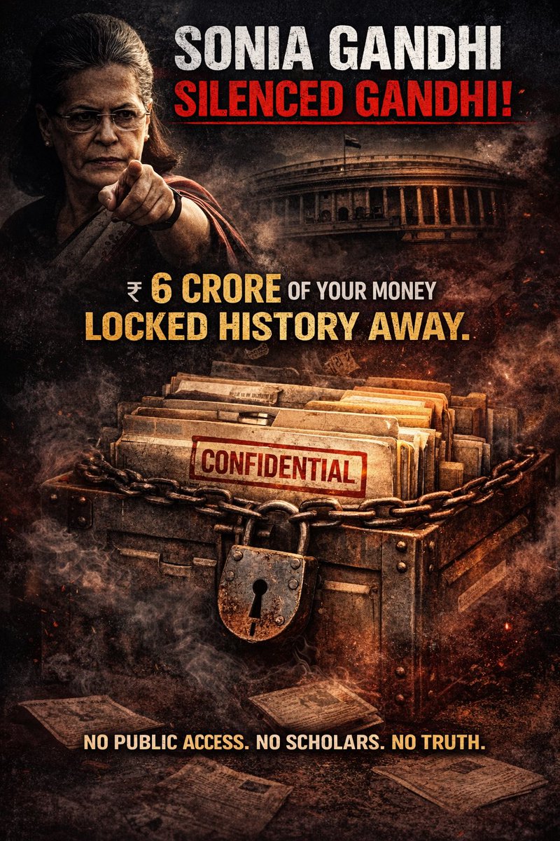 In 2012, Gandhi’s private letters were headed for a public auction in London reportedly catalogued by Mullock’s.

Public auction means sunlight.
Sunlight means scrutiny.
Scrutiny means loss of control.

And that is where Congress panicked.

Before historians could read them,