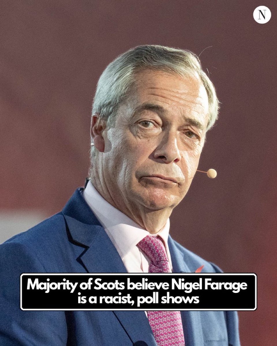 Most Scots believe Nigel Farage is a racist, an exclusive poll for The National has found
The poll by Find Out Now found (with don't knows removed):
64% of people consider the Reform UK leader to be a racist
36% of people felt he was not a racist

#NigelFarage
#ScottishPolitics
