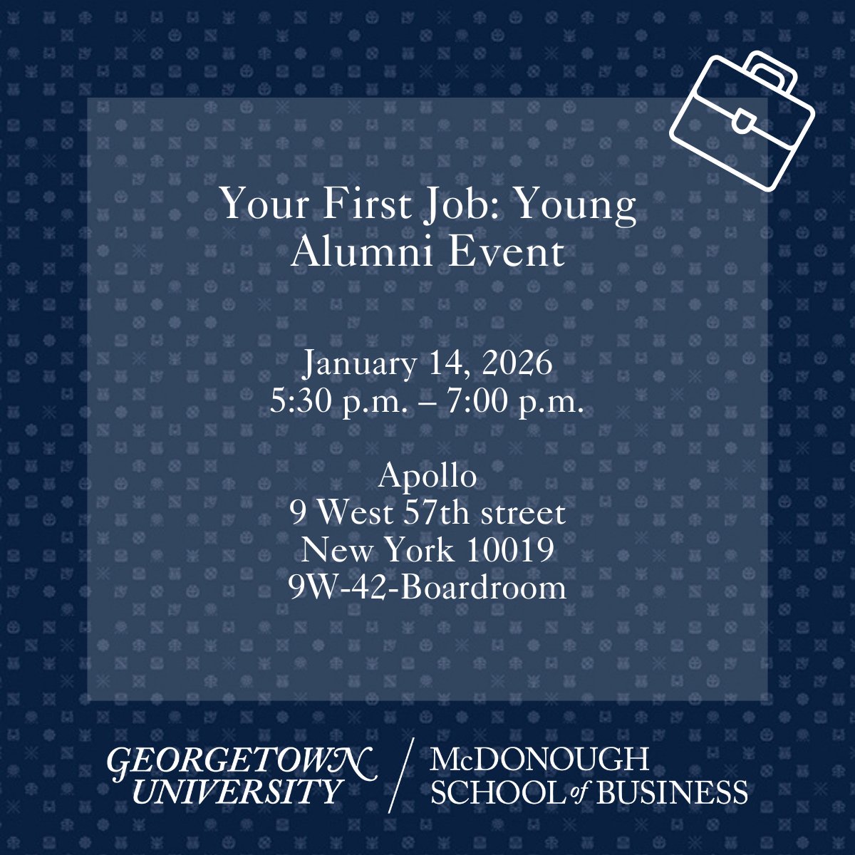 Georgetown McDonough Alumni tweet media