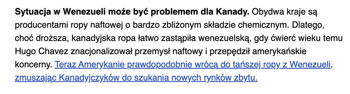 Hej <a href="/xyz_oficjalnie/">XYZ</a> chyba geoekonomii nie ogarniacie i geografii też ;) Polecam Wam kanał <a href="/MazurKrzysztof/">Krzysztof Mazur</a> tam jest świetny odcinek o ropie i Wenezueli.  W jakich latach Hugo Chavez był prezydentem Kanady ??