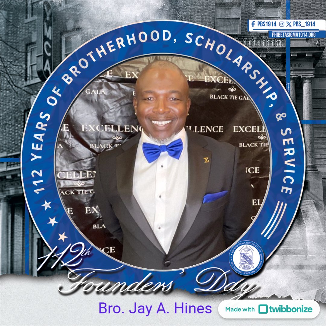 JayAHinesInsur1's tweet photo. 112 years of Brotherhood, Scholarship, and Service.

Proud to celebrate Phi Beta Sigma Fraternity, Inc. and its 112-year legacy of uplifting communities and leading with purpose. 

Honored to stand in brotherhood and continue the work.

G.O.M.A.B https://t.co/oHEMMdSx4C