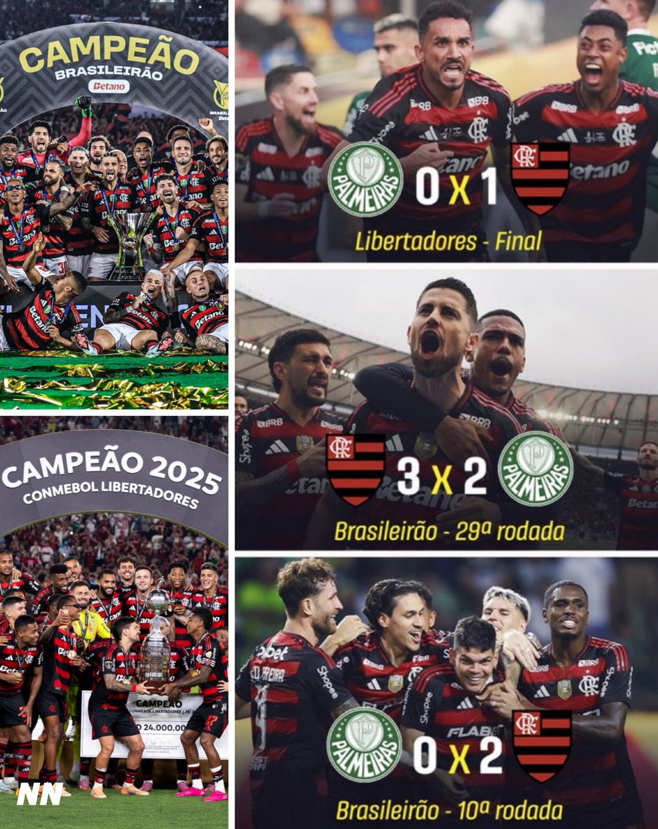 NacaoNews's tweet image. A cada ano que passa a temporada 2025 do Flamengo ficará maior. Demorou, mas o Flamengo deu o troco e com requintes de crueldade. 

Parabéns aos envolvidos nisso. 

👏🏻🤝🏻🏆🔴⚫