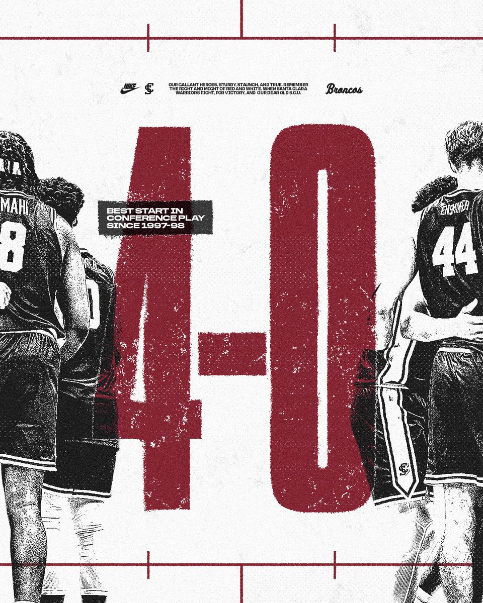 SantaClaraHoops's tweet image. the 𝑩𝑬𝑺𝑻 start to conference play since 1997-98‼️

#StampedeAhead