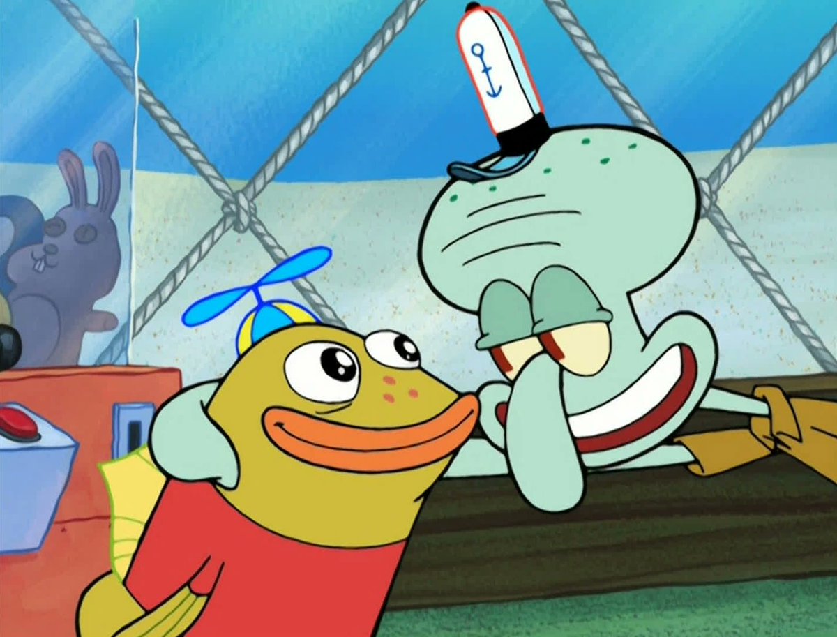 grovymango's tweet image. Currently obsessed with this background character in spongebob.  His name is Incidental 158