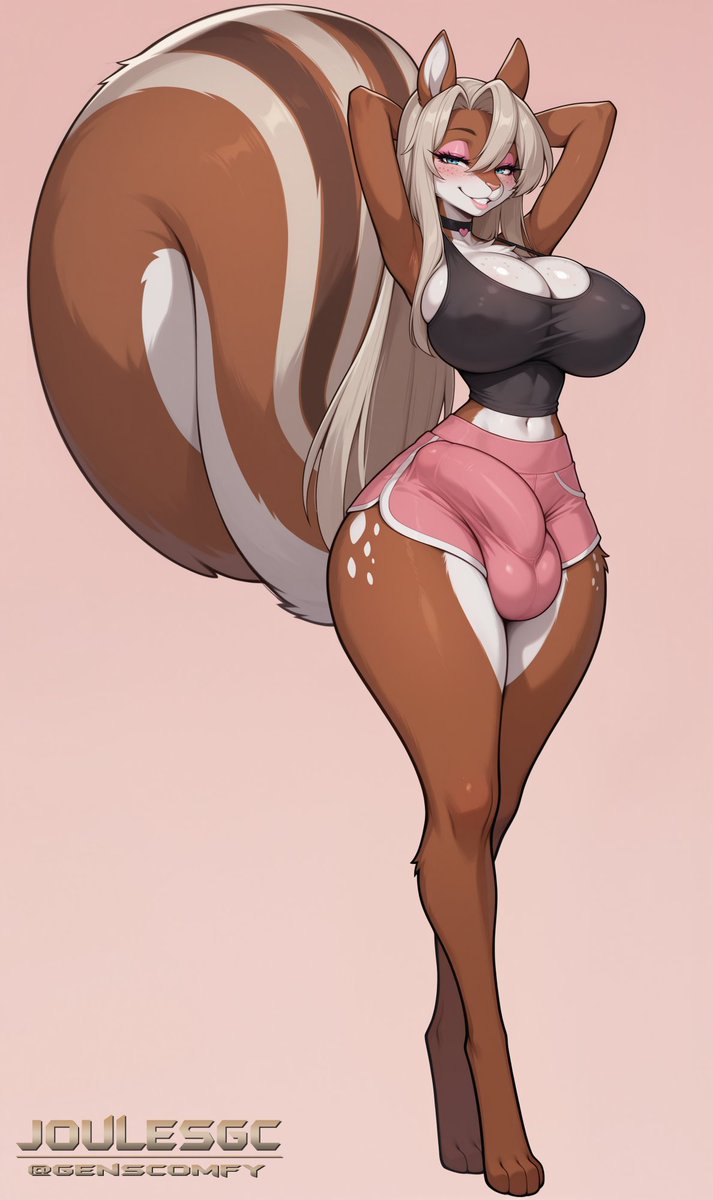 GensComfy's tweet image. #furry #futa #yiff #AIart 

It's always such a pain for Nicole to find things that fit right. Doesn't matter if it's clothes or people, they always require a bit of stretching the first time she wears them~