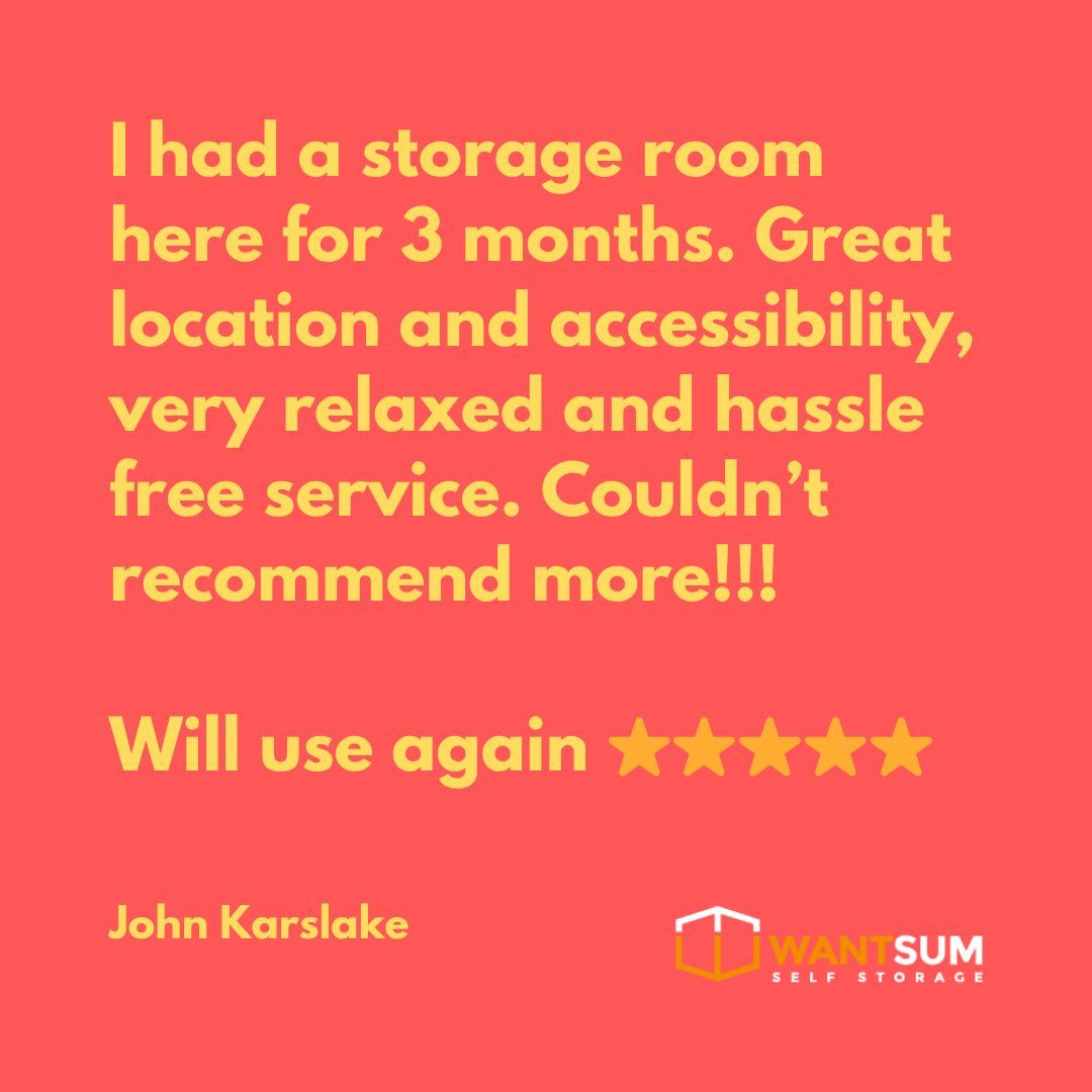 WantsumStorage's tweet image. "Great location and accessibility, very relaxed and hassle free service."

Call 01843 848489 for your self storage quote.

Wantsum Self Storage
Wantsum Way
St Nicholas At Wade CT7 0NE

wantsumselfstorage.co.uk

#thanetstorage #canterburystorage