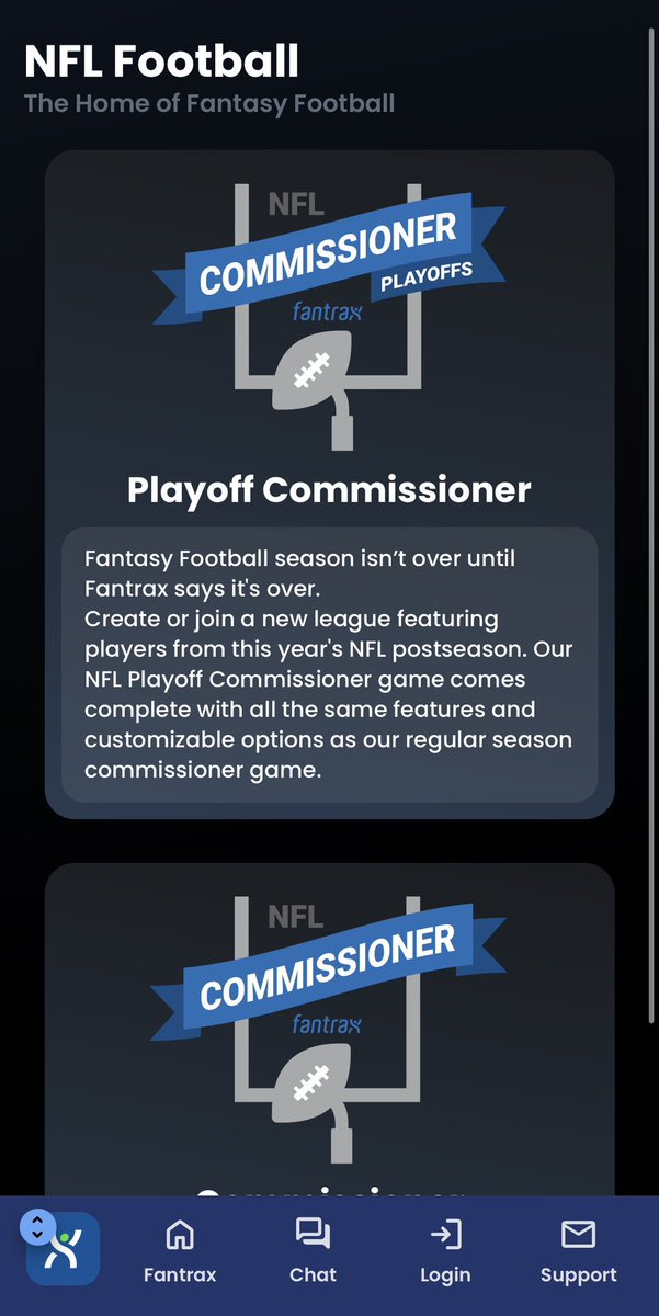 Fantrax's tweet image. Fantasy Football: NFLPlayoff Edition

Don’t miss out on the action. Don’t let the fun die down. Play on Fantrax 

#NFL #FantasyFootball