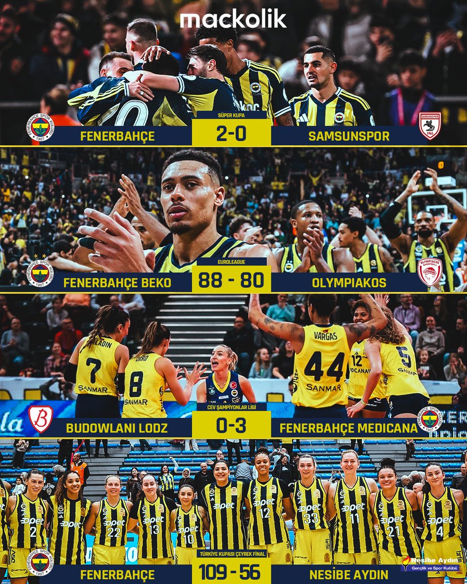 Fenerbahçe'de dört dörtlük akşam 🤩