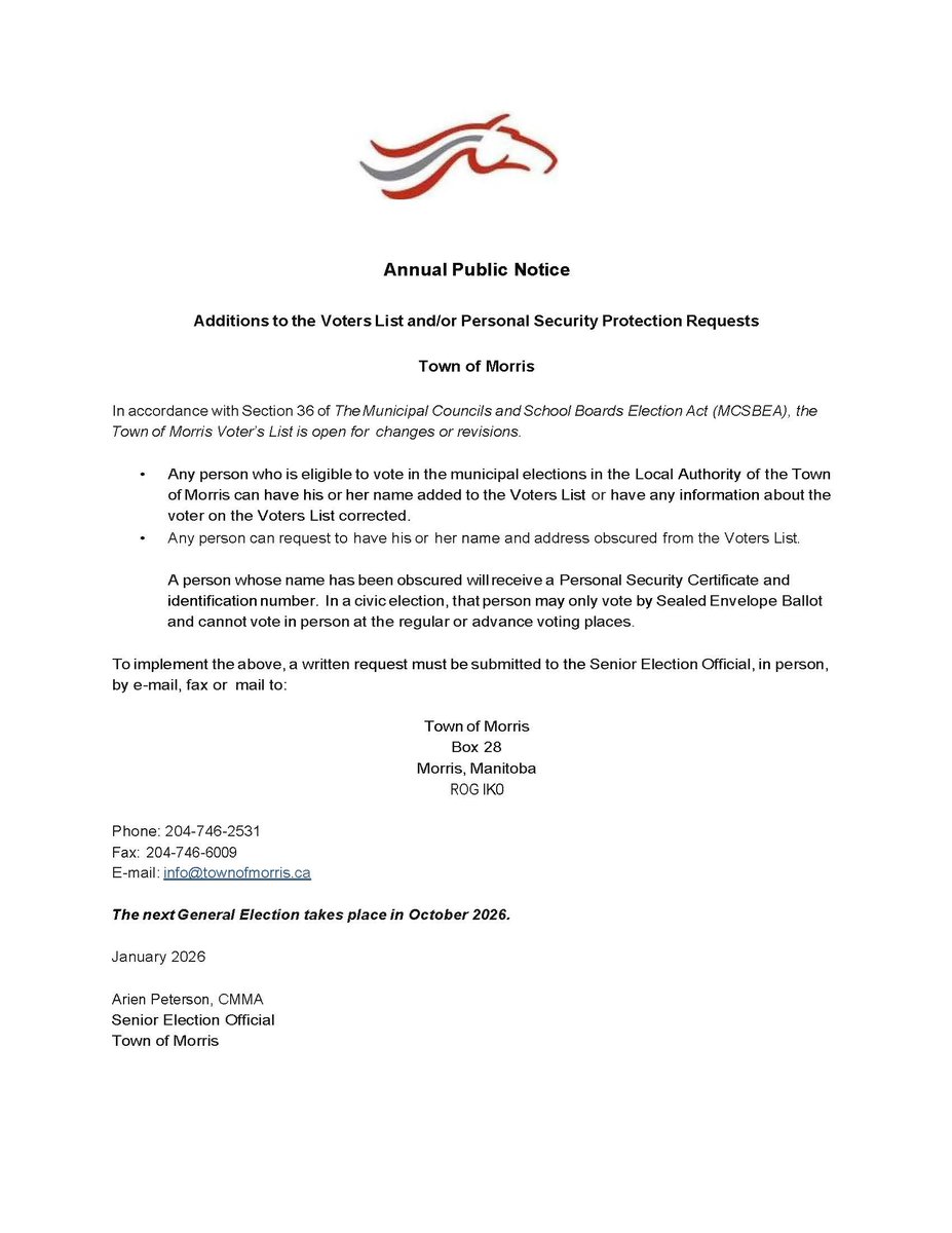 Annual Public notice
