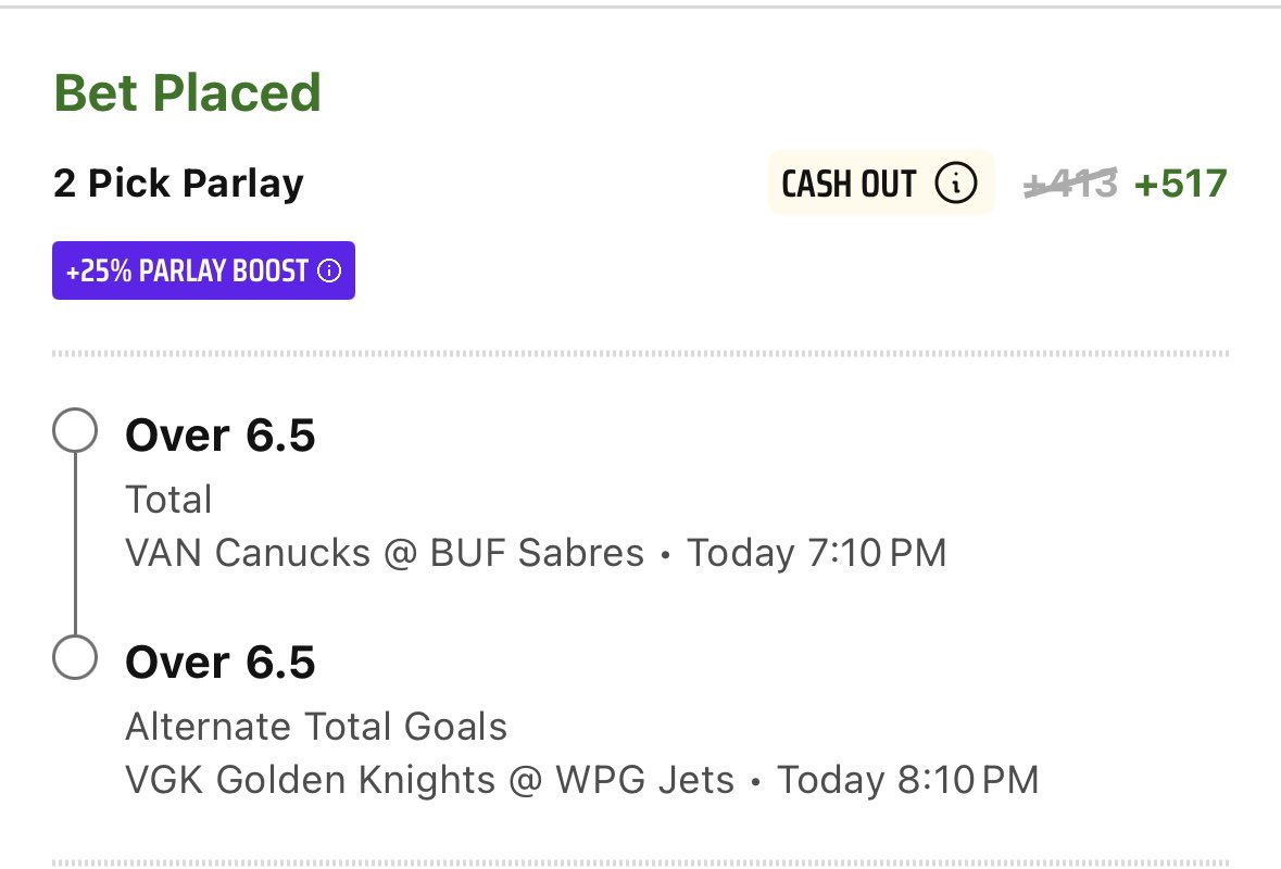 Evbettingplus's tweet image. 🐍 DraftKings 25% All-Purpose Boost 🐍

🔗 quickpick.pikkit.com/betslip/301523…

+413 ➜ +517
Fair value: +415
Play: 0.95 U
EV: 19.70%
Devig — Pinnacle (3.75k / 7.5k limits)