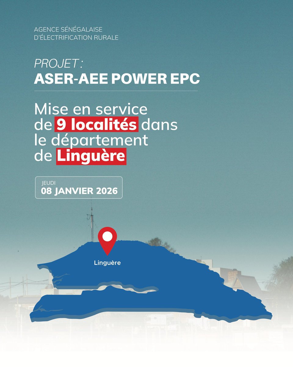 Agence Sénégalaise d'Électrification Rurale tweet media