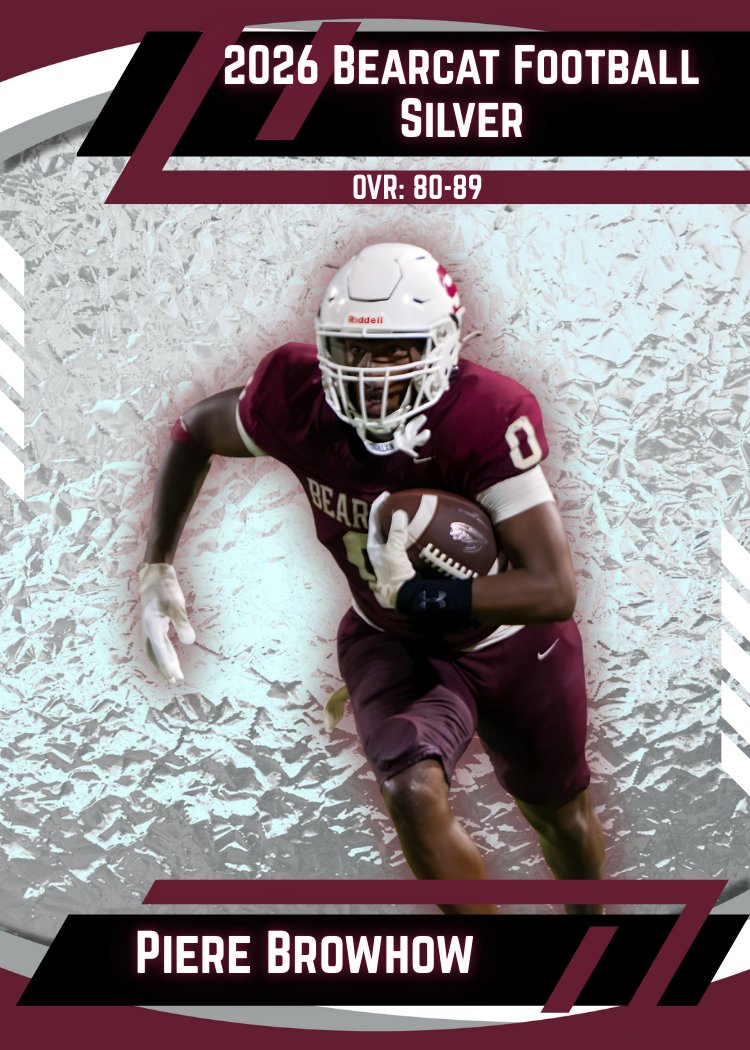 SHBearcatFB's tweet image. We have begun something new in offseason!  Everything we do is timed, ranked, and published to get an overall player rating and high scores get their own card! Thank you Tony Holler @pntrack for all the inspiration! #FEEDTHECATS