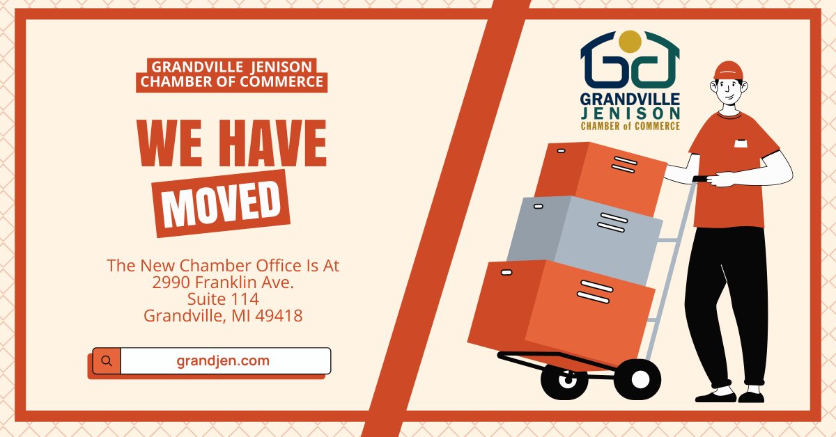 𝐓𝐡𝐞 𝐂𝐡𝐚𝐦𝐛𝐞𝐫 𝐇𝐚𝐬 𝐌𝐨𝐯𝐞𝐝! ⁣
The new office location is at:
2990 Franklin Ave.
Suite 114
Grandville MI 49418

The Mailing Address Is Still:
PO Box 175
Grandville MI 49468