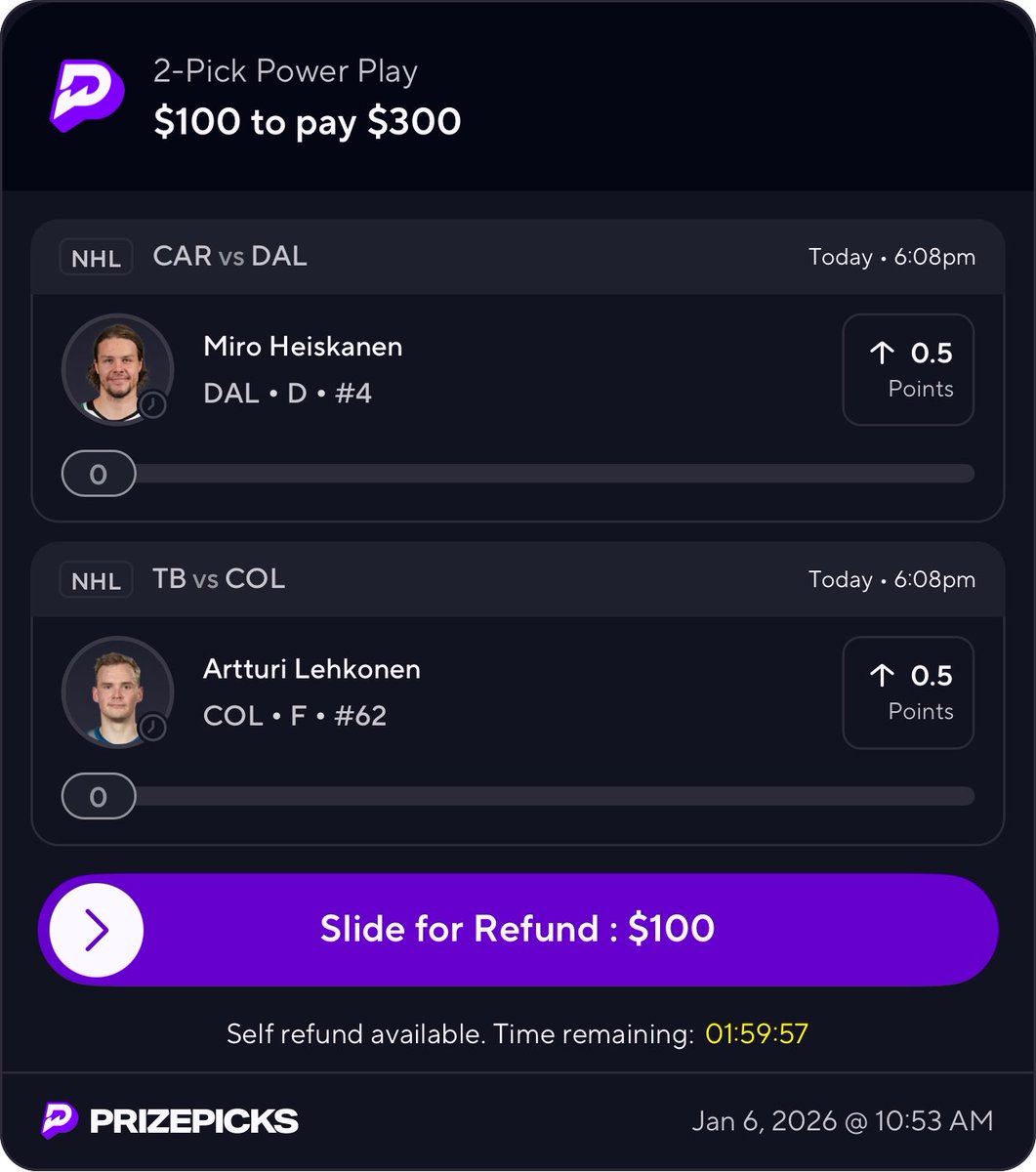 Sharpstacktips's tweet image. YOU'RE WELCOME NHL 🫡 

CLICK THE LINK ON MY BIO FOR ALL OF MY PICKS!! CASHING DAILY💯💯💯💯

#GamblingX | #PrizePicks | #Underdog | #CS2 | #Dota2 | #LeagueOfLegends | #eSports | #GamblingTwitter #TennisPicks #CFB #NFL #fanduelparlays