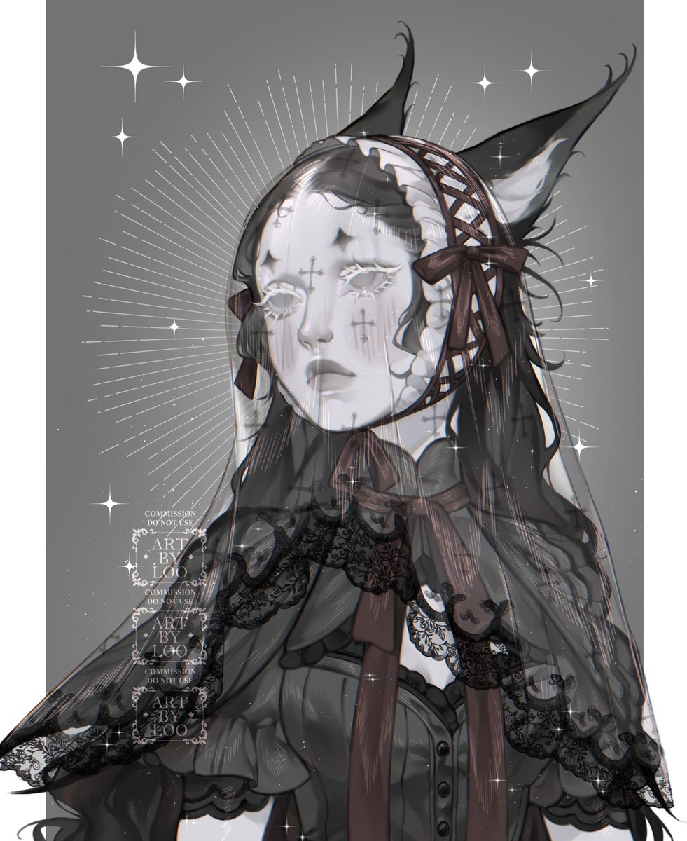 _Loomett_'s tweet image. Cotton style Bust-up comm for Octavia 🖤

#Commission #digitalart #ethereal