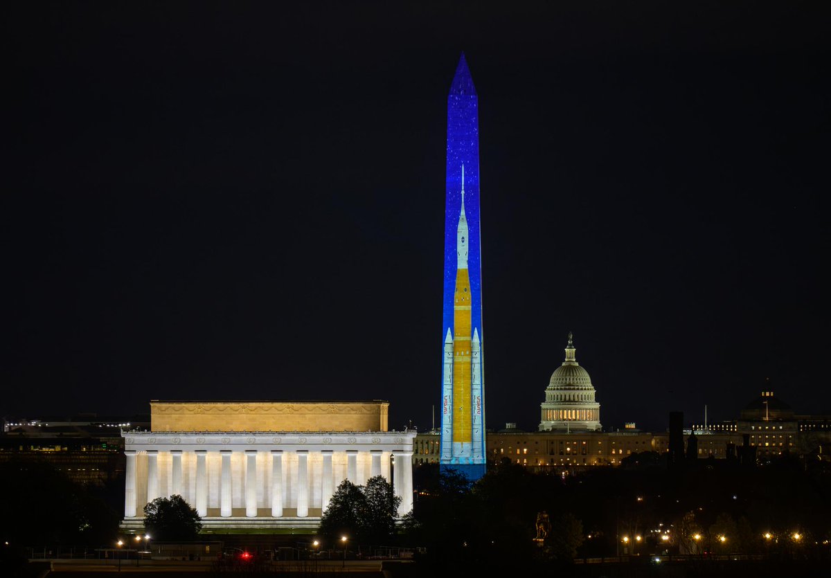 Celebrating America’s past, present, and future in space 🚀

On Dec. 31, NASA’s SLS lit up the Washington Monument to kick off the nation’s 250th birthday year.

Next up: the launch of Artemis II paving the way for future missions to the Moon, Mars, and beyond.