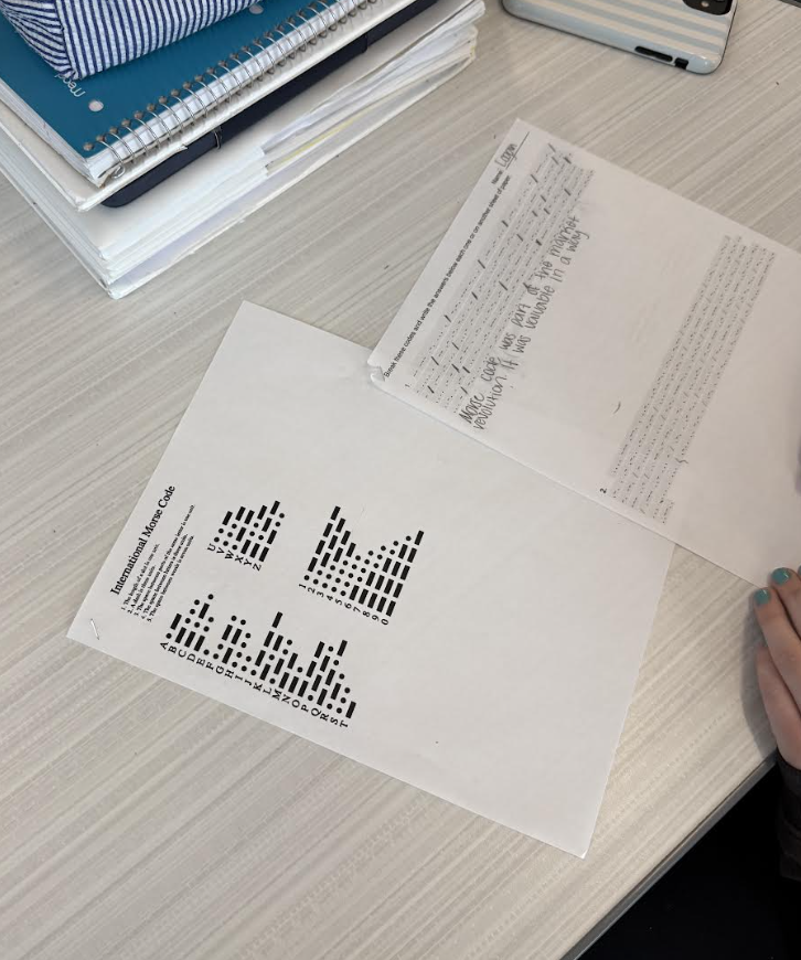 FSMSChargers's tweet photo. Today in 8th grade, Mr Maples' class learned about the invention of the telegraph and deciphered a Morse Code message!  #ChargersLearn #SpringHillSchools https://t.co/pynQ6g7eov