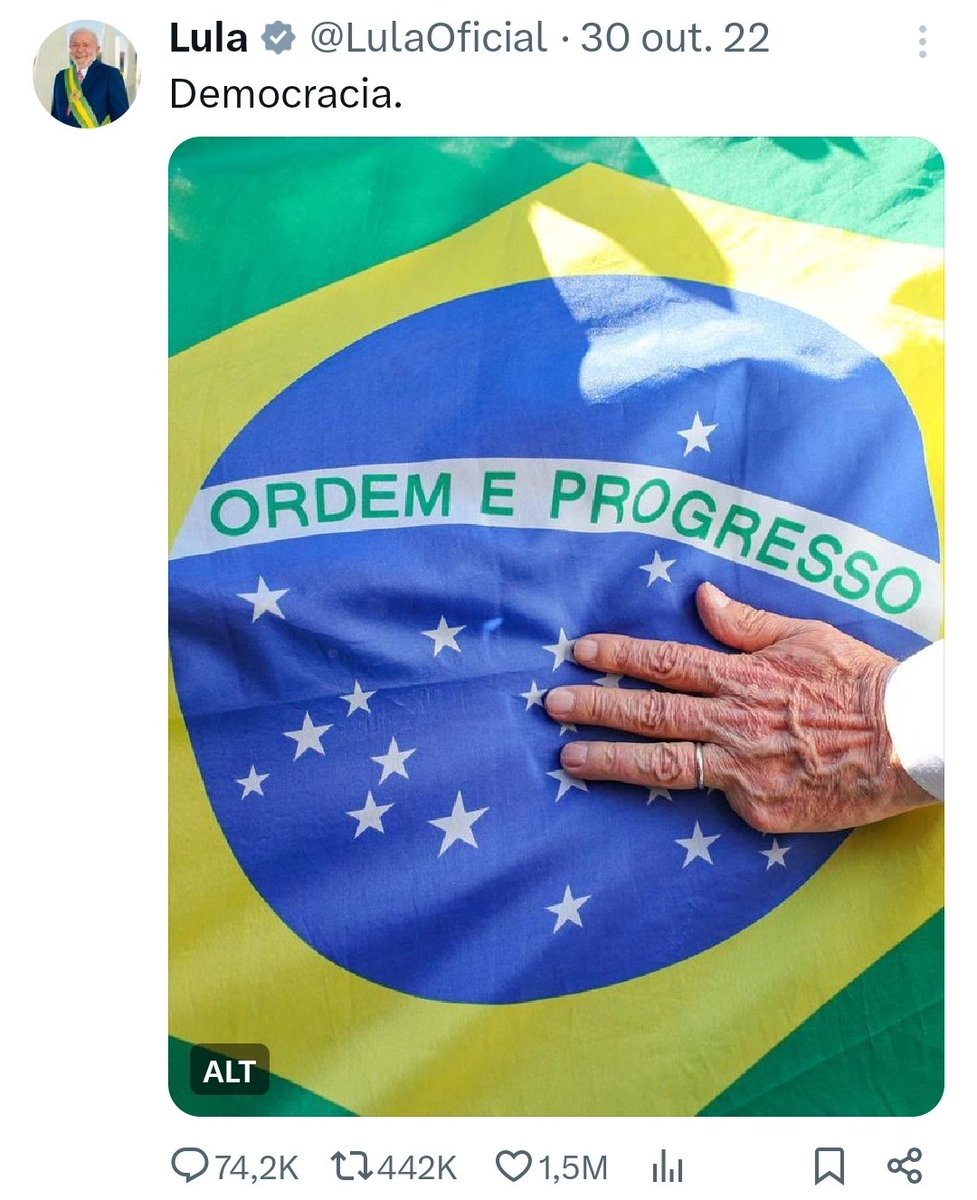Essa imagem é a mais curtida do Brasil no X.