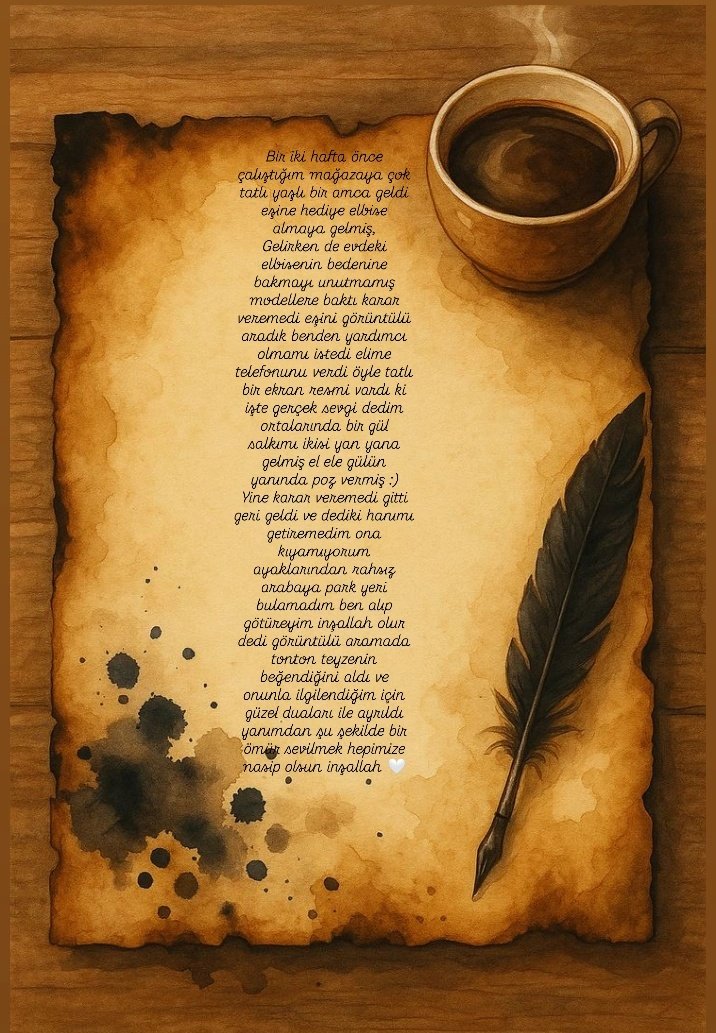 🌾Kalbiniz dengine denk gelsin
  Ve hiçbir zaman yorgunluk görmesin inşallah 🤎🌾