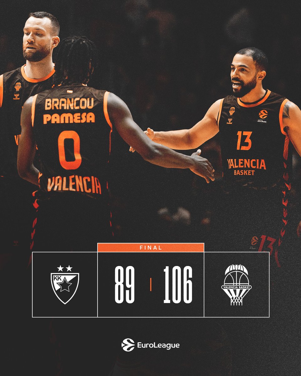 VAMOOOOOOOOOOOS 🧡

¡¡Ganamos en el duro ambiente de Belgrado!! 🔥

🏆 J20 <a href="/EuroLeague/">EuroLeague</a>
🔴 <a href="/kkcrvenazvezda/">KK Crvena zvezda Meridianbet</a> 89
🟠 <a href="/valenciabasket/">Valencia Basket Club</a> 106
🤝 <a href="/hummelspain/">hummel ES-PT</a>

Familia, nos vemos este JUEVES en casa contra otro equipazo, el AS Monaco. ¡Llena tu casa! 😍

🎟️ Últimas entradas