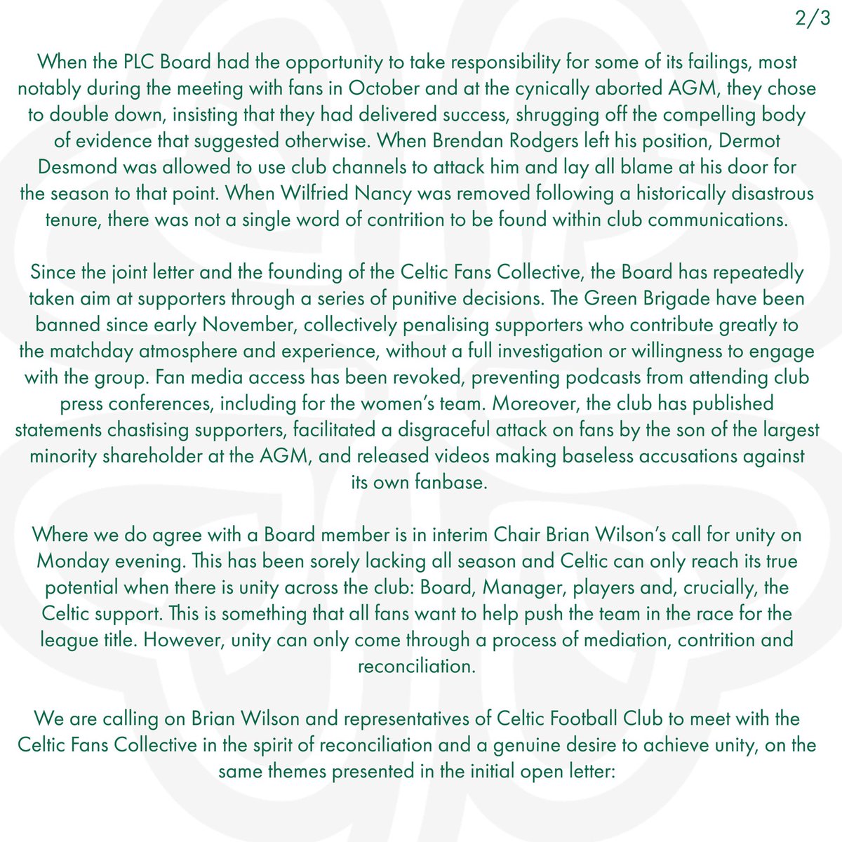 CFC_Collective's tweet image. Open letter to Brian Wilson