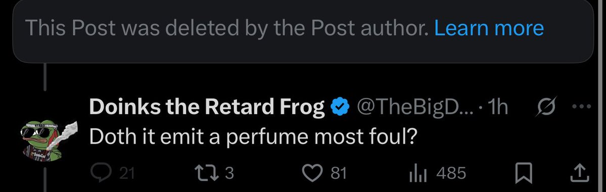 TheBigDoink_'s tweet image. Doth it emit a perfume most foul?