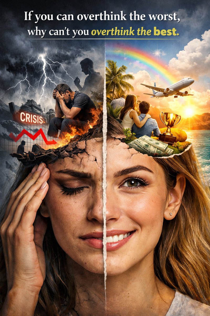 TargetRedefined's tweet image. I love this thought “If you can overthink the worst, why can't you overthink the best.” 😊😍

#OverthinkTheBest #ThinkPositive #MindsetShift #DailyInspiration #QuoteOfTheDay #MotivationDaily #LifeQuotes #SelfGrowth #MindPower #ViralQuotes #MentalStrength #InspireOthers