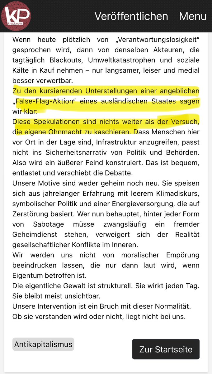 Neues Statement der vermeintlichen „Vulkangruppe“. Man will einiges richtigstellen. Wenn das alles wirklich echt ist, scheint man regelrecht empört, dass viele Russland hinter dem Anschlag vermuten. Man scheint nervös zu werden. Futter für die Behörden. Bleibt spannend.