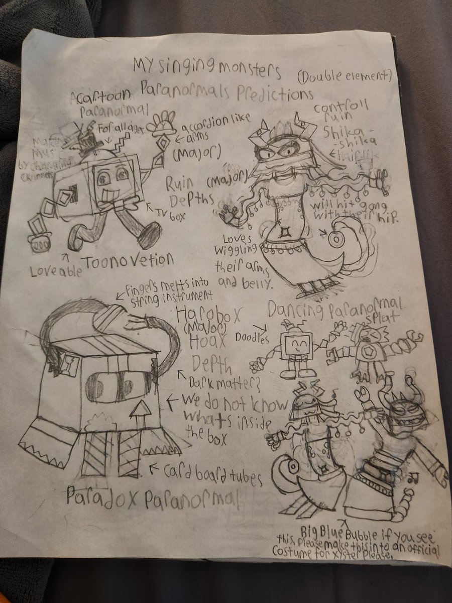 tbbrowning's tweet photo. @SingingMonsters @BigBlueBubble My son is still drawing #mysingingmonsters and asking me to send the pics to @SingingMonsters and @BigBlueBubble. He just wants to make others smile. 😊 https://t.co/L6lDtIXx9h