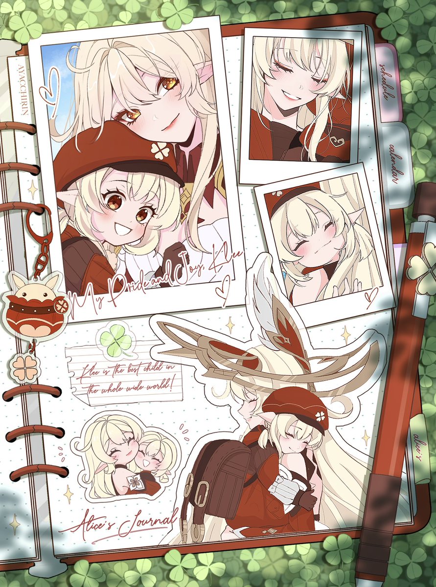 ayacchirin's tweet image. Alice's journal 🍀❤️
#alice #klee #genshinimpact