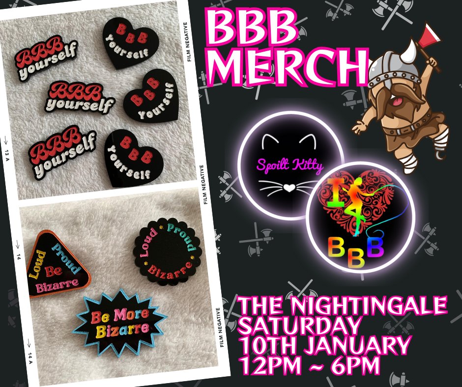 Spoilt_Kitty_'s tweet photo. β¨ BBB Merch Alert β¨
From bold earrings & statement necklaces to pins & boot charms, this drop is all about community, attitude, & unapologetic style π€
Perfect for adding a little BBB energy to your everyday
@BBBAltFetBazaar
#BirminghamBizarreBazaar #BBBMerch https://t.co/lhflXjB7u8