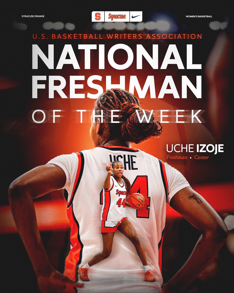 The 𝐅𝐈𝐑𝐒𝐓 USBWA Freshman of the Week in program history: Uche Izoje