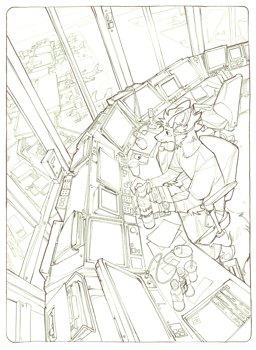 Serpent____x's tweet image. an old wip from a few months ago i'll probably never color 

i was interested in flight simulator i think