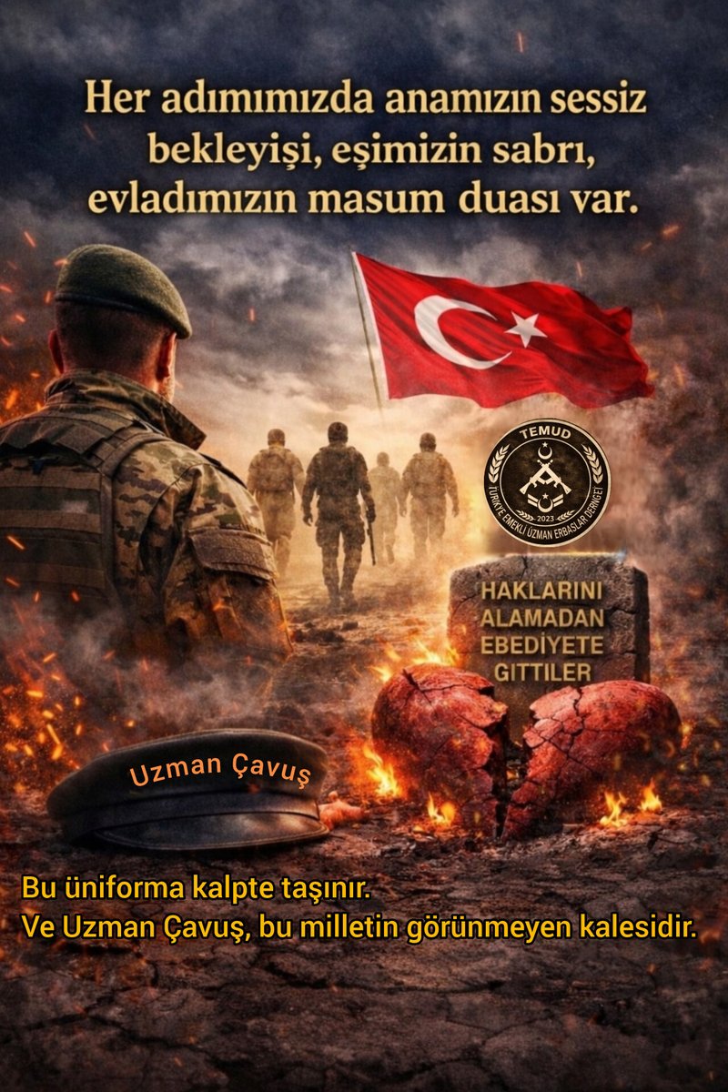 kaya_33x's tweet photo. Bu yürüyüş, sıradan bir yürüyüş değildir.
Bu adımlar; bir annenin geceleri yarım kalan uykusunu, bir eşin içine gömdüğü endişeyi, bir evladın masum duasını taşır.
Her adımda sessizlik vardır; çünkü bu yolun gürültüsü yüreklerde kopar.
Uzman Çavuş, üniformayı yalnızca sırtında değil, kalbinin en derininde taşır.
Soğukta, sıcakta, dağda, ovada; ismi anılmadan, alkışı duyulmadan görev yapar.
O, bayrağın dalgalanabilmesi için gölgesini geri çeken askerdir.
Bu topraklar için yürüyenlerin çoğu, geriye yalnızca bir fotoğraf, bir mezar taşı ve “keşke”lerle dolu bir sessizlik bırakır.
“Haklarını alamadan ebediyete gittiler” yazısı, yalnızca bir taşın üzerinde değil; vicdanlarda durur.
Çünkü bazı fedakârlıklar kayıtlara değil, toprağa yazılır.
Uzman Çavuş; ne manşetlerde yer bulur ne de yüksek sesle kendini anlatır.
Ama bu milletin görünmeyen kalesidir.
Sarsıldığında fark edilir, yıkıldığında bedeli ağır olur.
Bu üniforma çıkarıldığında görev bitmez.
Hatıralar nöbete devam eder.
Şehit olanın adı rüzgârda, gazi olanın sessizliği gözlerinde yaşar.
Ve biz biliriz ki;
Bu vatan, adını bile bilmediğimiz kahramanların omuzlarında duruyor.
Uzman Çavuşlar, bu milletin suskun ama en sağlam dayanağıdır.
#TürkiyeEmekliUzmanErbaşlarDerneği  #UzmanÇavuşlar #UzmanÇavuş #EmekliUzmanÇavuş @alitilkici38
@TEMUD_2024 🇹🇷