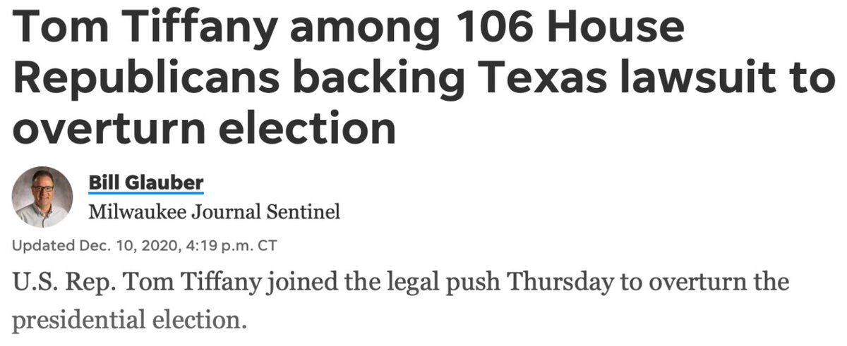 TheOtherMandela's tweet image. Alright fine @TomTiffanyWI I'll play ball. You can have Tuesdays....   

For the first #tiffanytuesday on the anniversary of the assault on our Capitol, let's remind WI that you are an election-denier that tried to overturn the 2020 election at the bidding of Donald Trump.