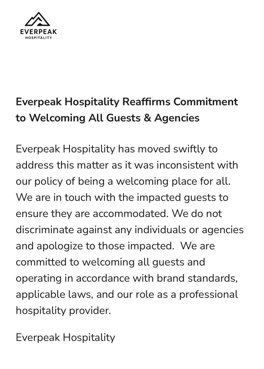 SarahisCensored's tweet image. I understand that Hilton has allegedly already revoked this owner’s franchise license, but I would love to hear from these supposed “impacted guests” to see if staff really did attempt to ensure they were accommodated.

Because I don’t believe it. It’s also a crappy apology.