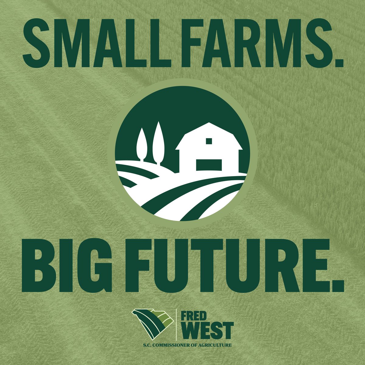 Go West Wednesday🌾
SMALL FARMS. BIG FUTURE.
Most of SC farms are small or midsize.
Policy should reflect that reality.
That means less bureaucracy, more market access, and practical paths to processing and value-added opportunities — driven by listening to what farmers actually