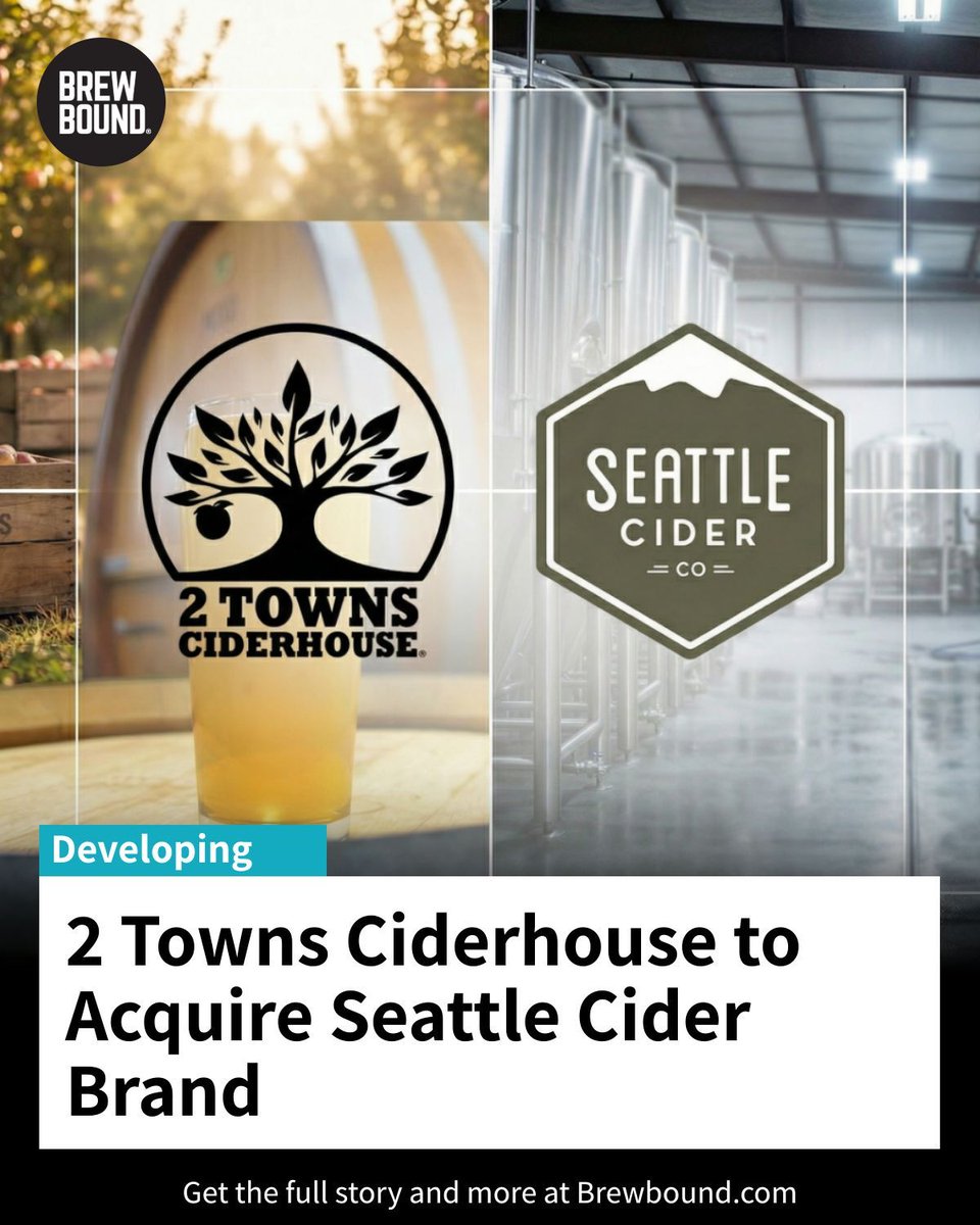 Brewbound's tweet image. 2 Towns Ciderhouse to acquire Seattle Cider brand 🍎🤝 2 Towns will keep Seattle Cider’s availability, add 20K sq ft in Corvallis and lean into rising hard-cider demand. brewbound.com/news/2-towns-c… #cider