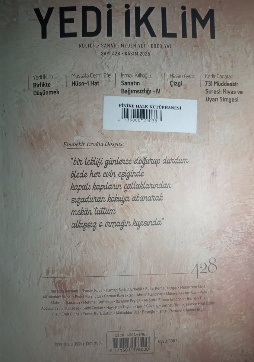 "Güzel söz, güzel ağaç gibidir; kökü yerde sabit, dalları göktedir." İbrahim ,24