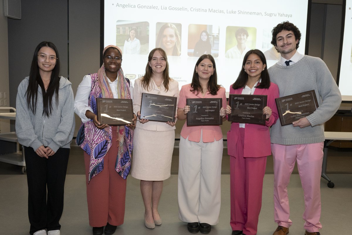 PurdueBME's tweet photo. Best Overall – 1st Place 🏆
FlowBra took top honors for a nursing bra that uses bioimpedance sensors to support and extend direct breastfeeding—combining engineering, empathy and innovation.
Learn more: https://t.co/KYLpe7qBH1
#PurdueBME #SeniorDesign https://t.co/bKyCmqqngf