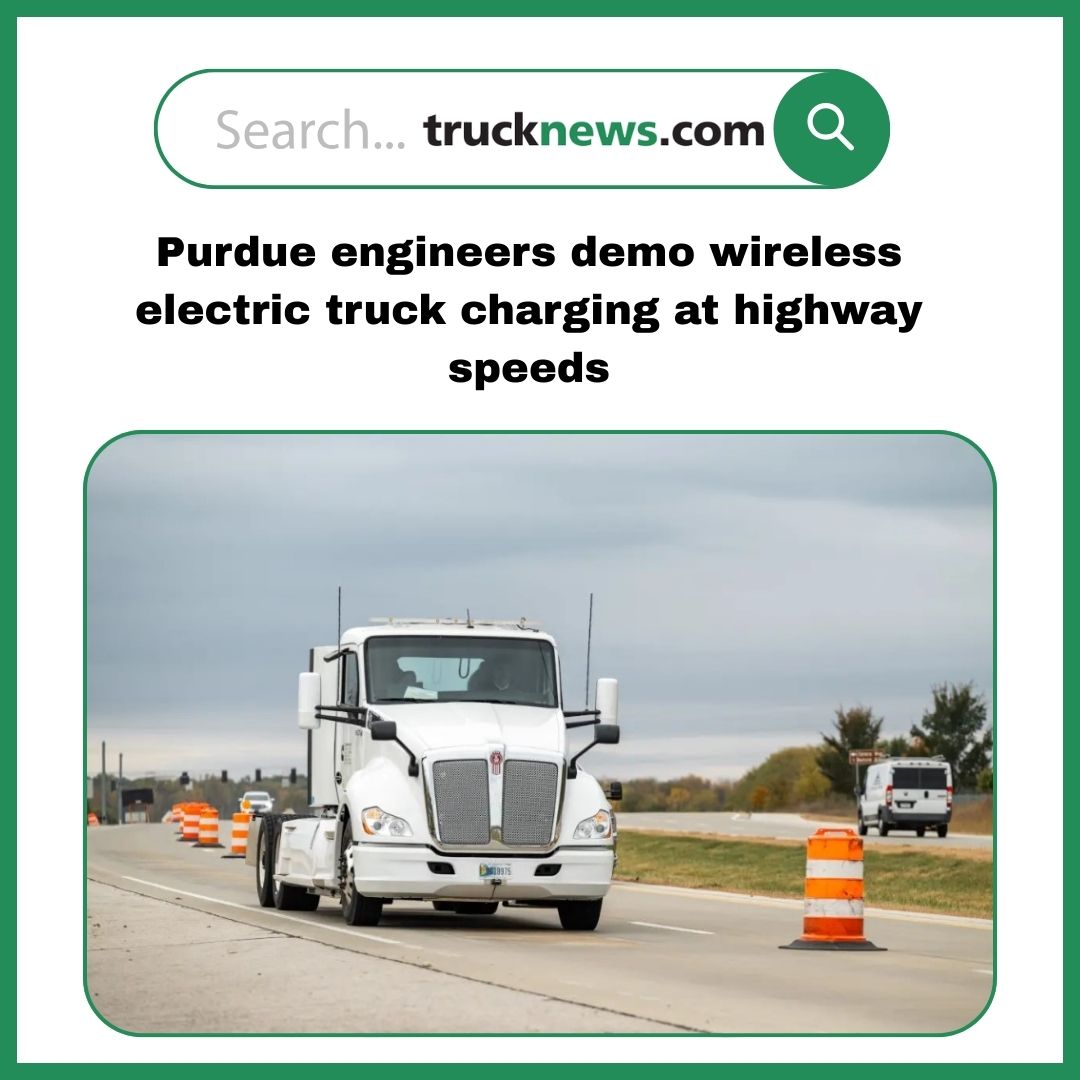 Todaystrucking's tweet image. Engineers at Purdue University have demonstrated wireless #charging of an #electric heavy-duty #truck traveling at highway speeds for the first time in the United States.
trucknews.com/transportation…
#trucking #sustainability