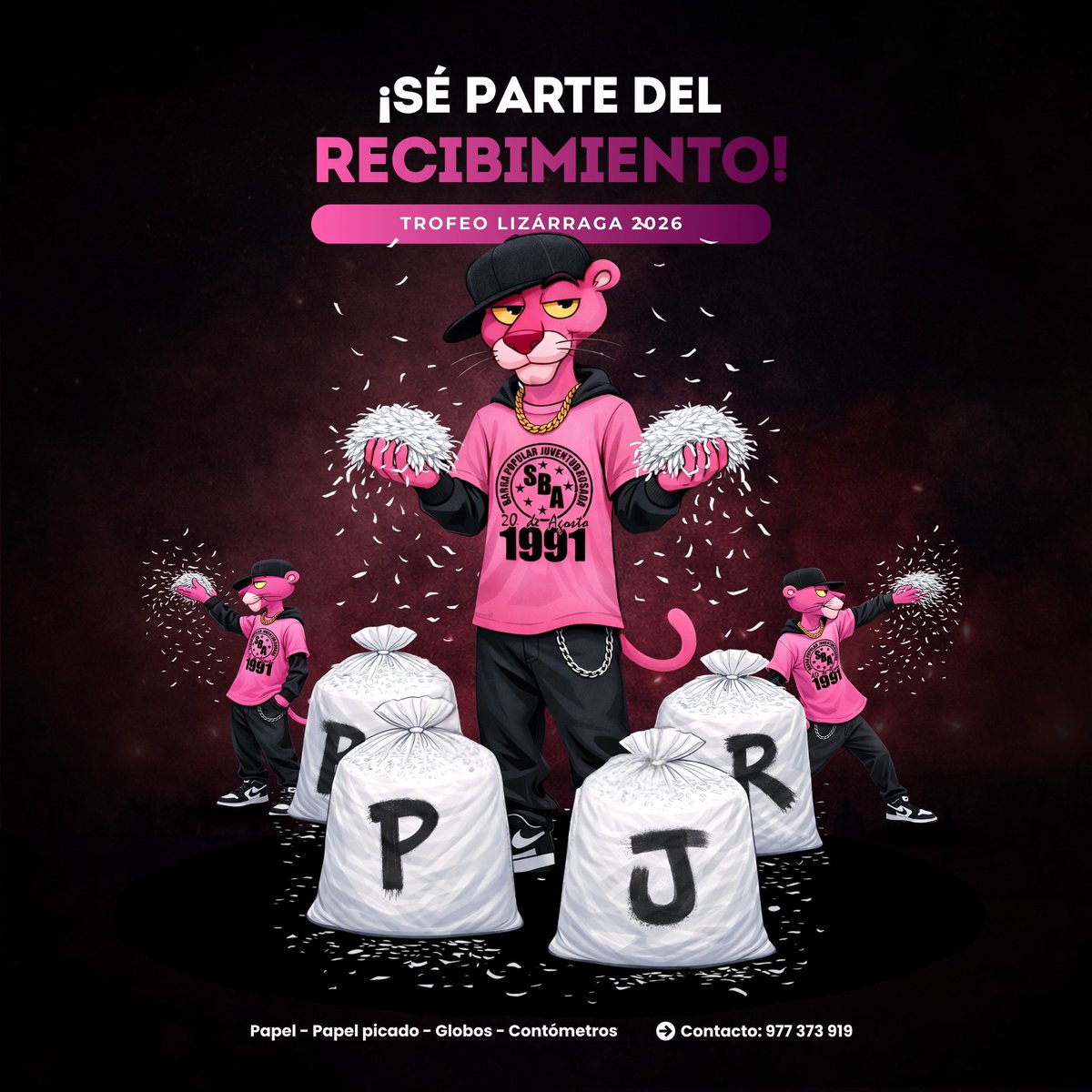 📣 Rosados 🥁..

Como ya nos conocen…  estamos preparando todo para el fieston que haremos en nuestra presentación. 

Hacemos extensiva la invitacion a todo hincha que desee aportar (papel, globos, contometros) para el recibimiento

#BPJR1991 Un paso adelante